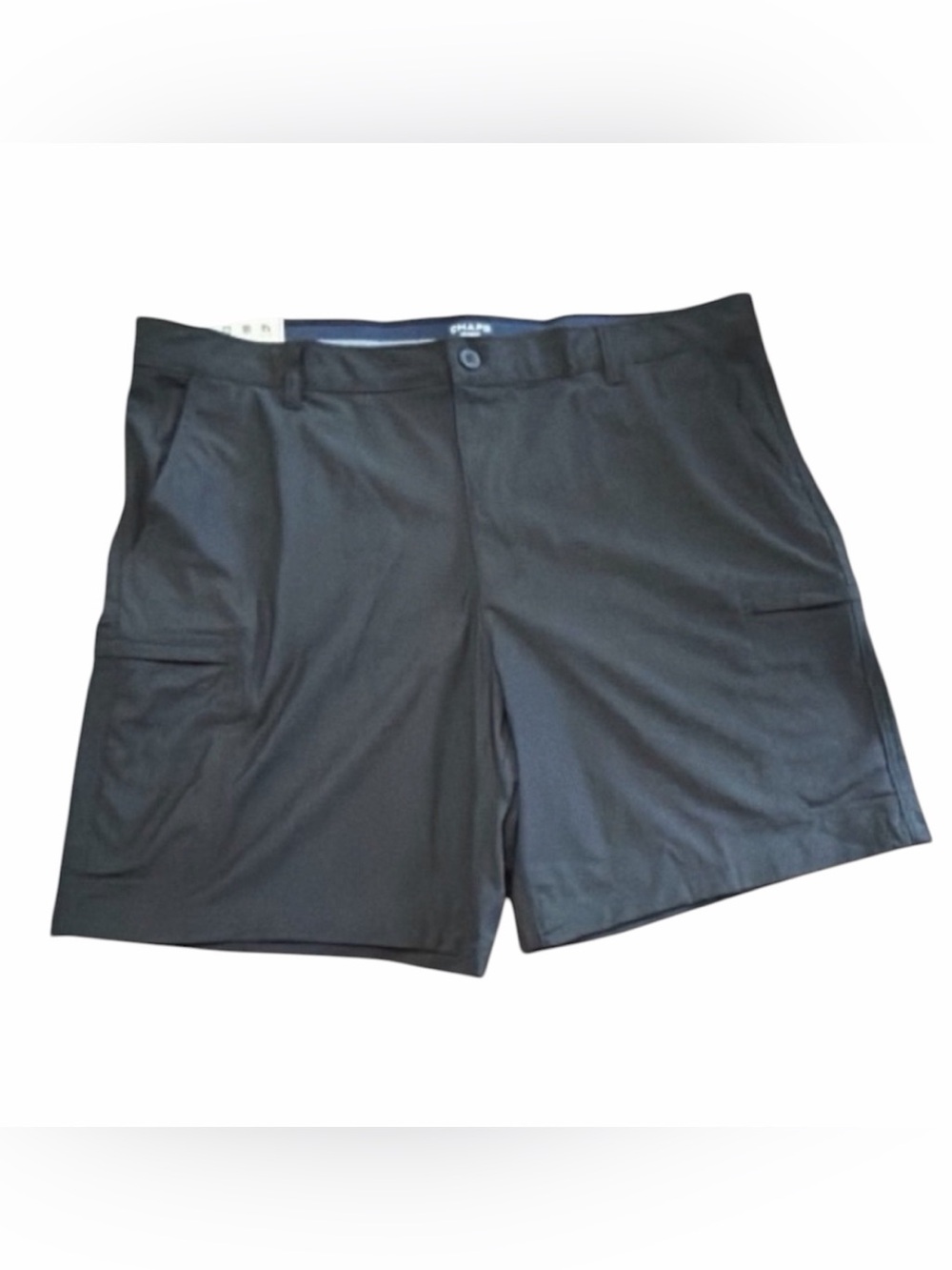 NWT Chaps Black Flat Front Performance Shorts